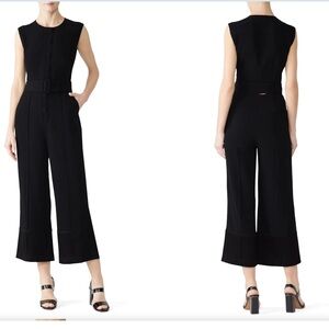 Derek Lam 10 Crosby Wide Leg Button Down Jumpsuit, 0